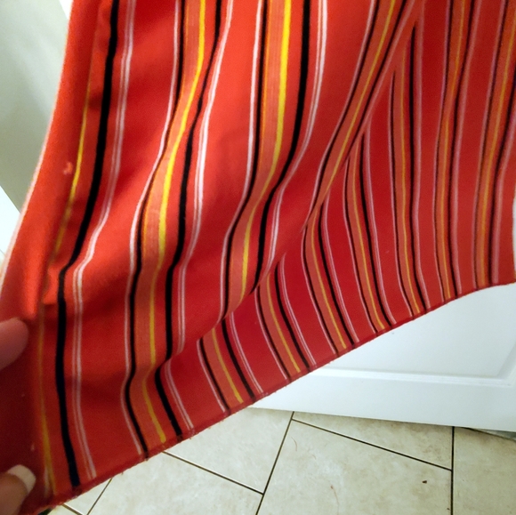 Charlotte Russe Strapless Tube Top Orange striped Jumpsuit M - Picture 4 of 5